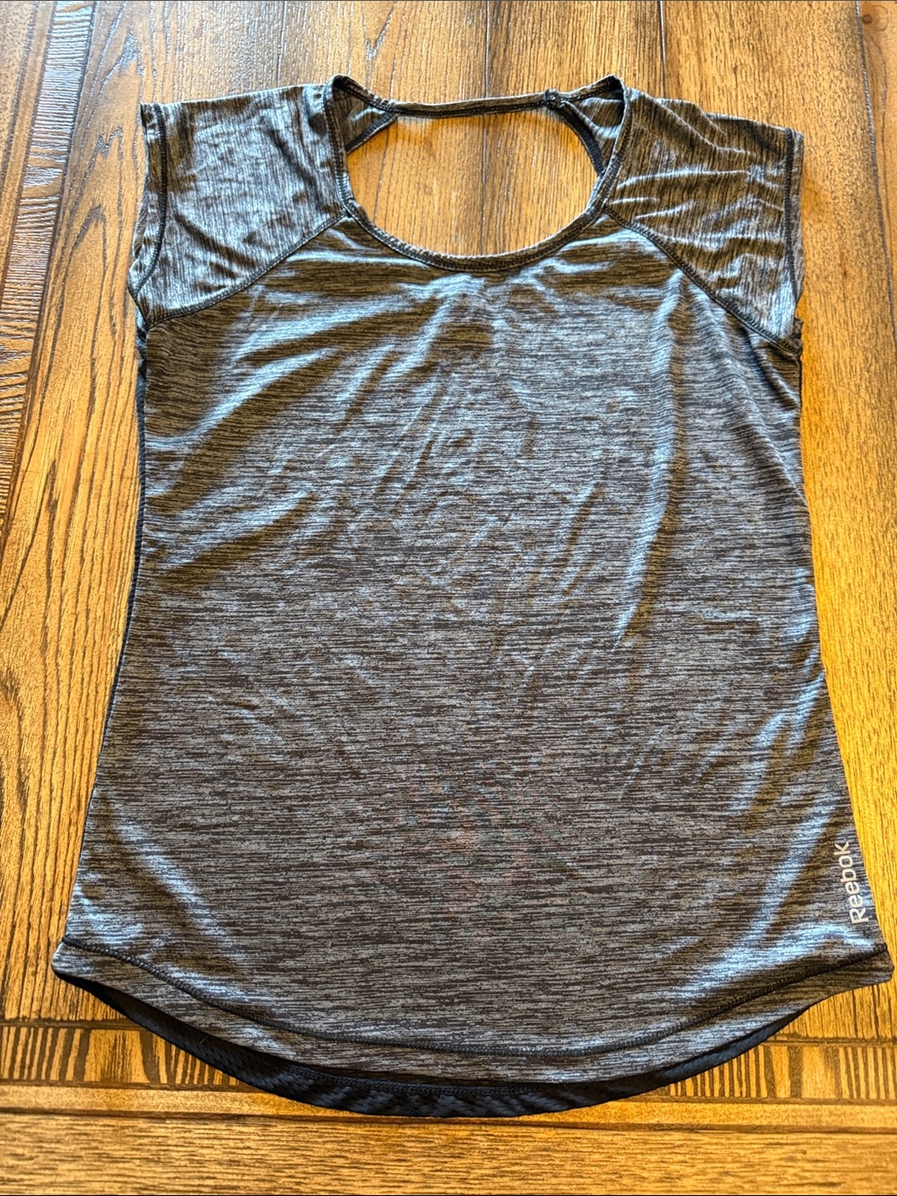 Reebok Women's Heather Gray Short Sleeve Performance Tee